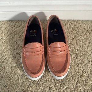 Cole Haan Women’s Salmon Pink Leather Loafer Flats Sz 5